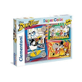 Clementoni Szuper Színes Disney Kacsa mesék 3 x 48 puzzle 25226