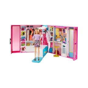 Barbie Álom öltőzőszoba szőke hajú babával és kiegészítővel GBK10 