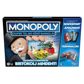 Monopoly Szuper teljes körű bankolás társasjáték E8978 